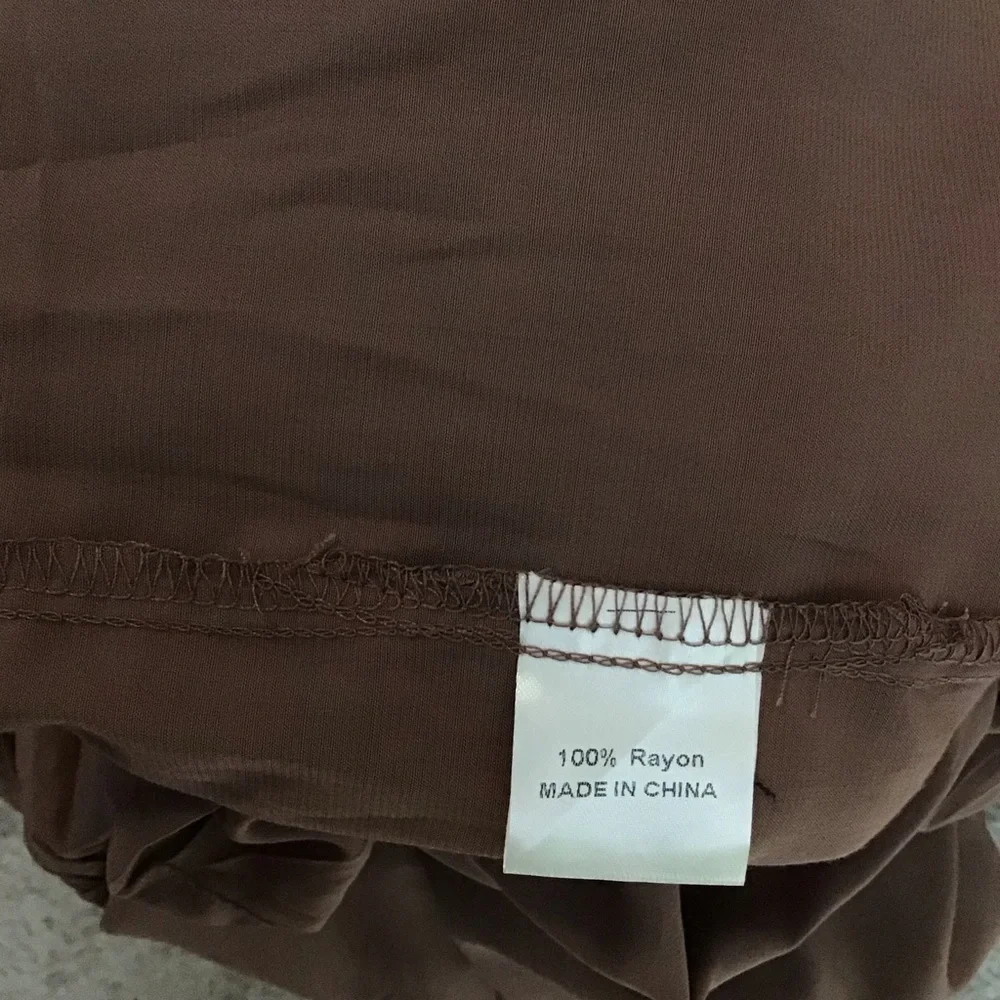 Nwt brown Off-Shoulder Maxi Dress cottage core‎ whimsical - Picture 11 of 15